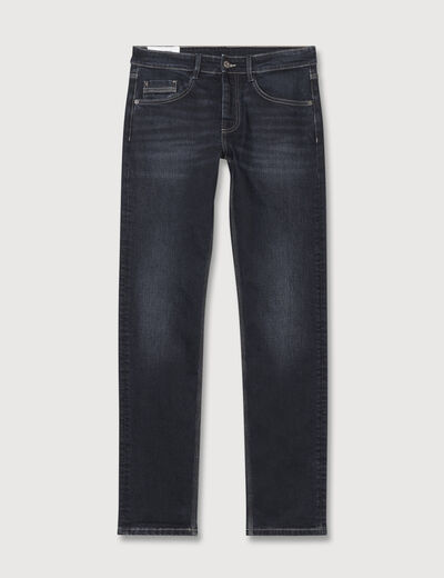 Jeans straight longueur 34 denim brut homme