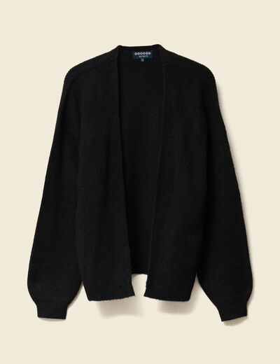 Gilet manches longues noir femme