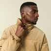 Doudoune col montant manches longues beige homme