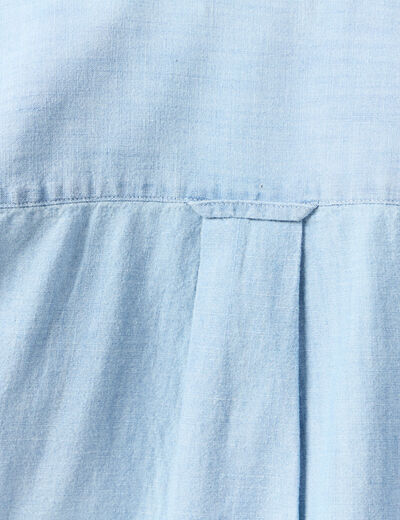 Chemise col classique manches longues bleu clair homme