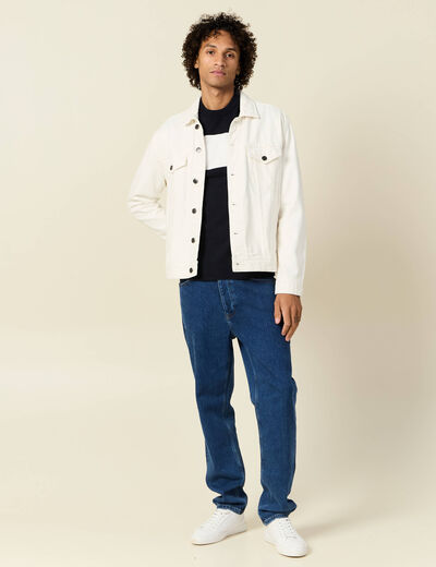 Pull manches longues bleu marine homme