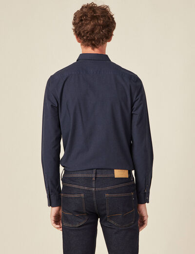 Chemise éco-responsable bleu foncé homme