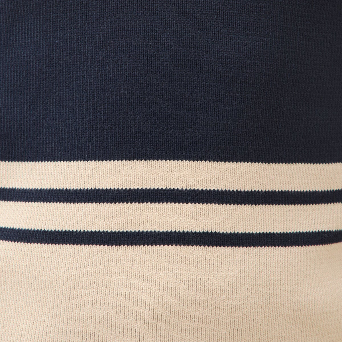 Pull manches longues en coton beige homme
