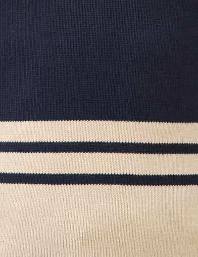 Pull manches longues en coton beige homme