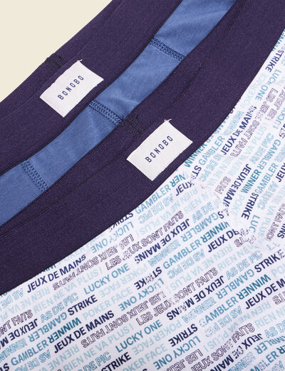 Lot 2 boxers bleu foncé homme