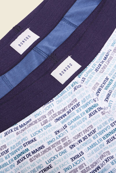 Lot 2 boxers bleu foncé homme