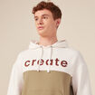Sweat capuche éco-responsable taupe homme