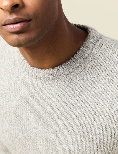Pull manches longues gris homme