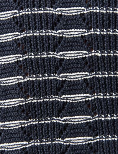 Polo ample en coton manches courtes bleu marine homme