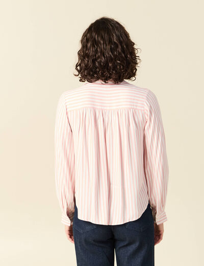 Blouse manches longues rose clair femme