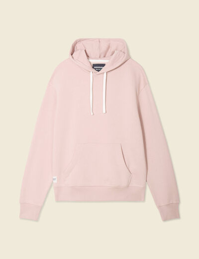 Sweat à capuche rose pastel homme