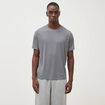 T-shirt col rond manches courtes gris fonc&eacute; homme