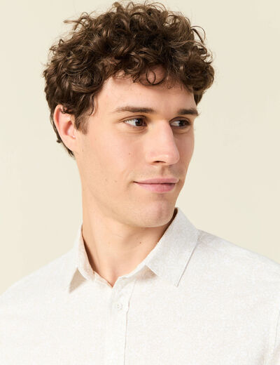 Chemise manches longues blanc homme