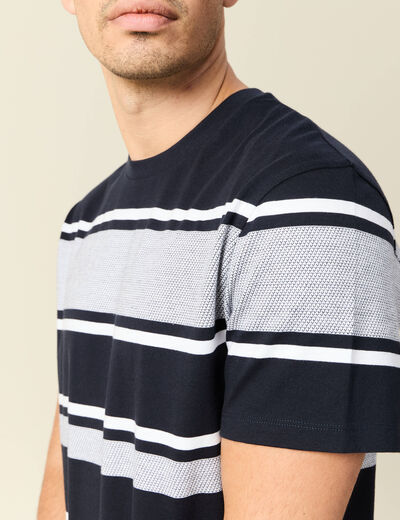 T-shirt manches courtes bleu marine homme