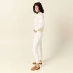 Blouse manches longues creme femme