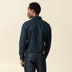 Chemise cintr&eacute;e en coton manches longues bleu marine homme