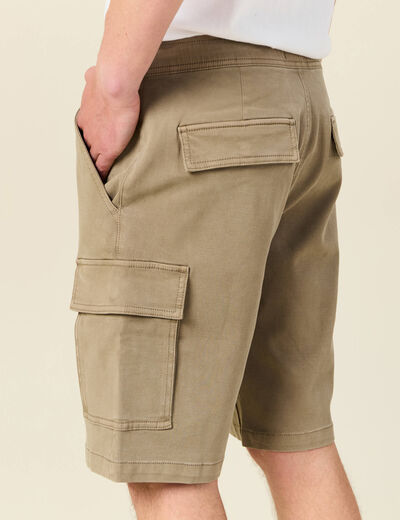Bermuda éco-responsable taupe homme