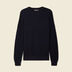 Pull manches longues fabriqué en France bleu marine homme