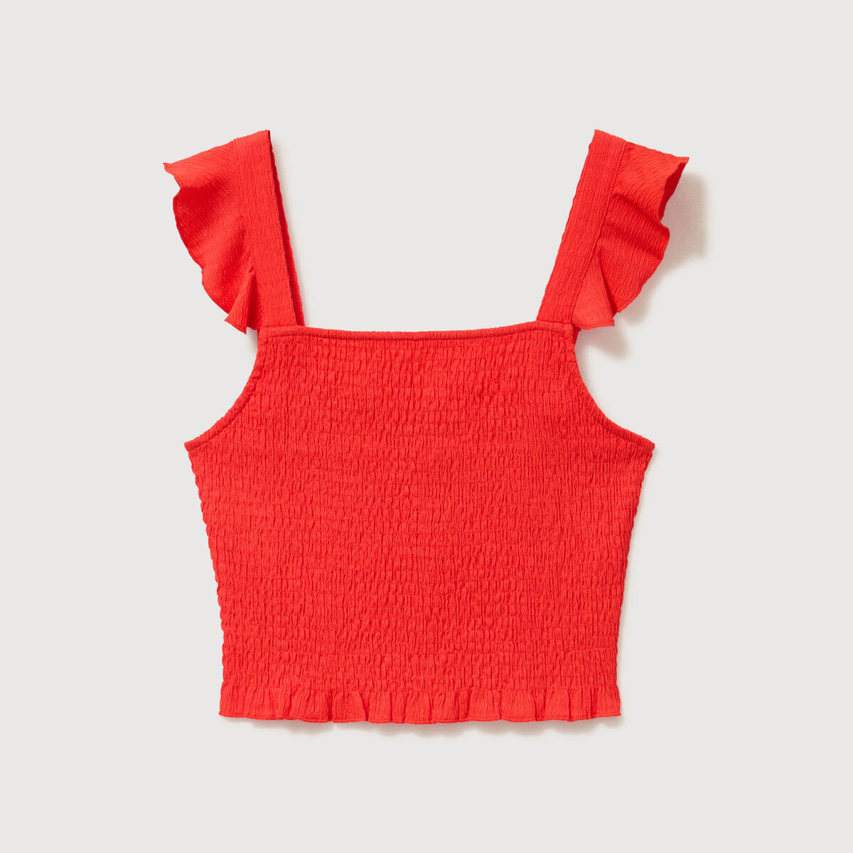 D&eacute;bardeur cintr&eacute; cropped d&eacute;collet&eacute; orange fonc&eacute; femme