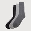 Lot de 5 paires chaussettes hautes gris fonc&eacute; homme