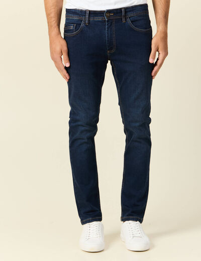 Jeans slim éco-responsable denim brut homme