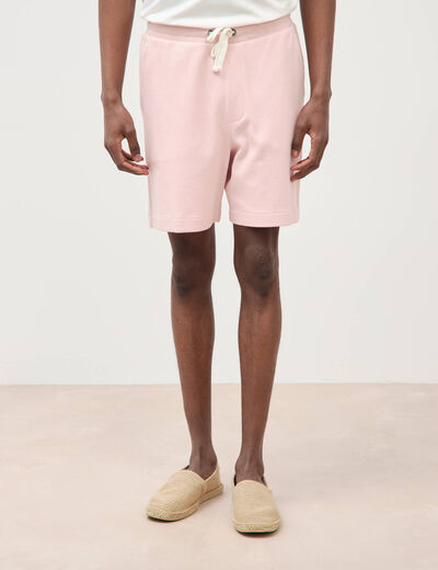 Bermuda rose poudr&eacute;e homme