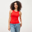 D&eacute;bardeur 2 en 1 avec brassi&egrave;re int&eacute;gr&eacute;e rouge femme