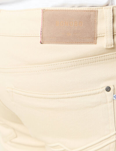 Jeans slim ecru homme