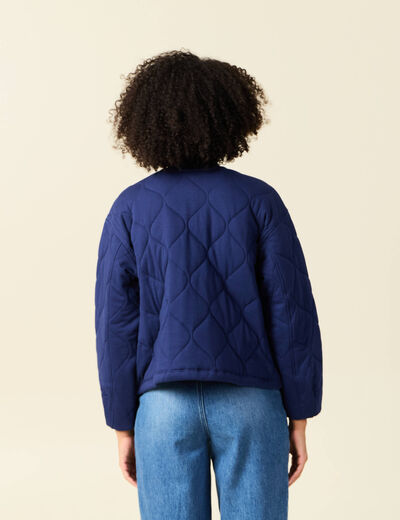 Gilet matelassé bleu foncé femme