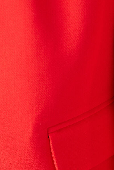 Veste esprit blazer cintrée rouge foncé femme