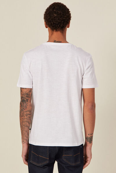 T-shirt Instinct col rond blanc homme