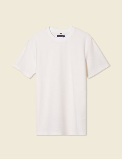 T-shirt manches courtes ecru homme