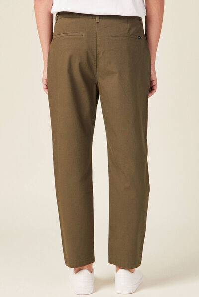 Pantalon chino taupe homme