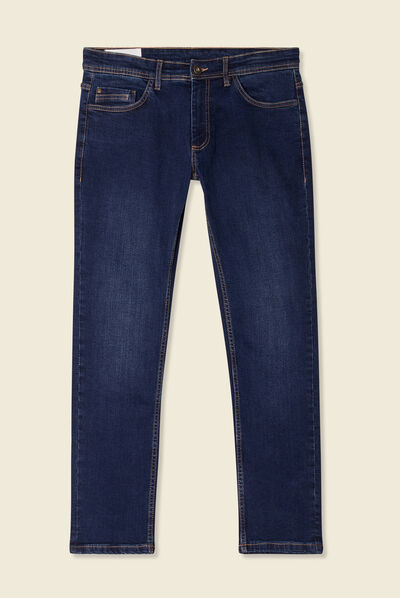 Jeans slim éco-responsable denim brut homme