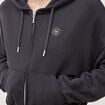 Sweat boyfriend &agrave; capuche gris fonc&eacute; femme