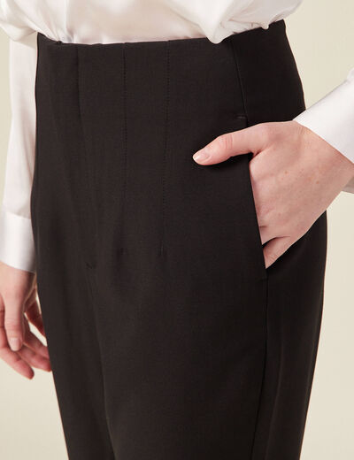 Pantalon cigarette noir femme