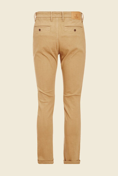 Pantalon chino slim vert kaki homme