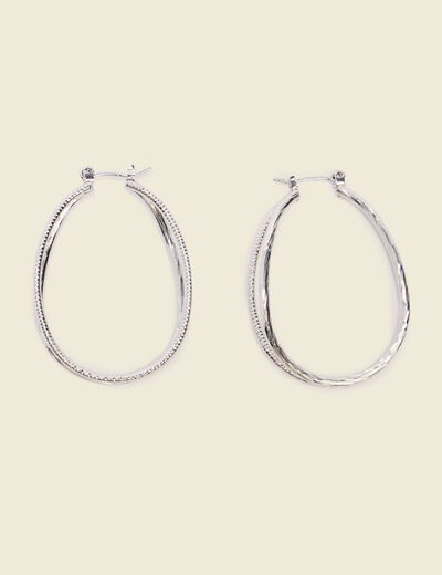 Anneaux couleur argent femme