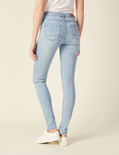 Jeans Lou - jegging denim bleach femme