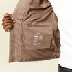 Doudoune capuche amovible marron foncé homme