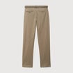 Pantalon straight longueur 32 ceinture taupe homme