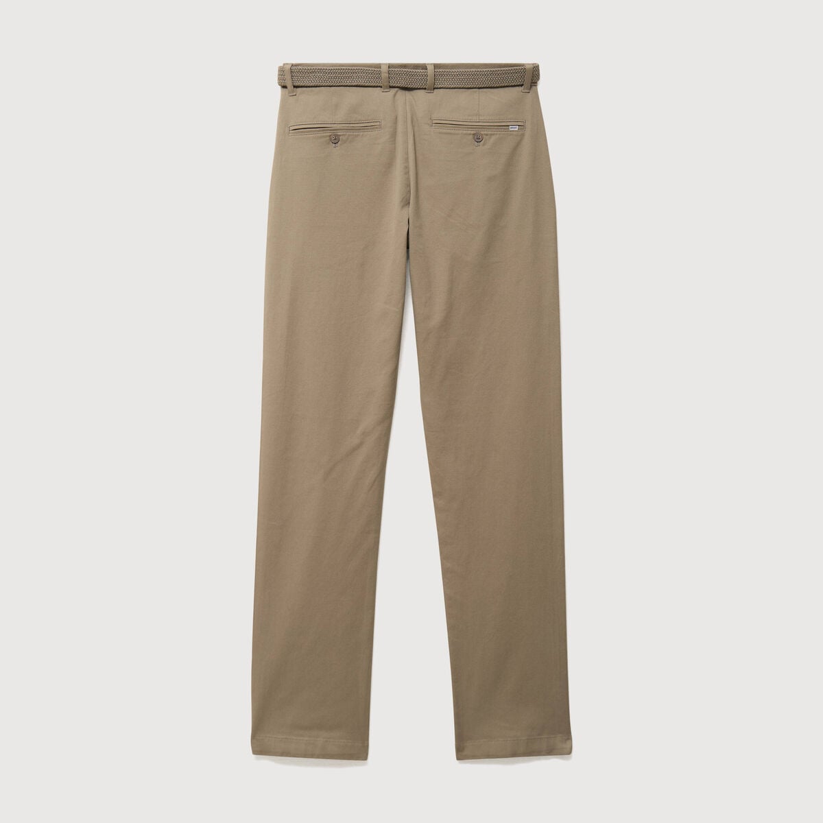 Pantalon straight longueur 32 ceinture taupe homme