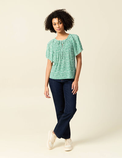 T-shirt manches courtes vert femme