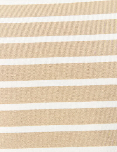 T-shirt en coton manches courtes beige homme