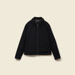 Veste oversize courte col classique noir homme