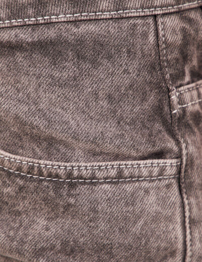 Jeans cargo taille haute noir femme