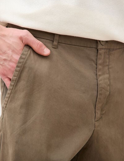 Pantalon coupe large taupe homme