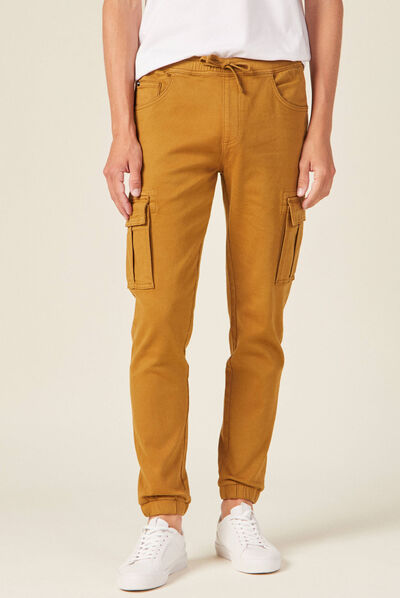 Pantalon battle slim vert olive homme