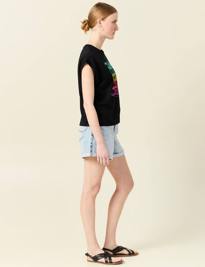 T-shirt éco-responsable noir femme