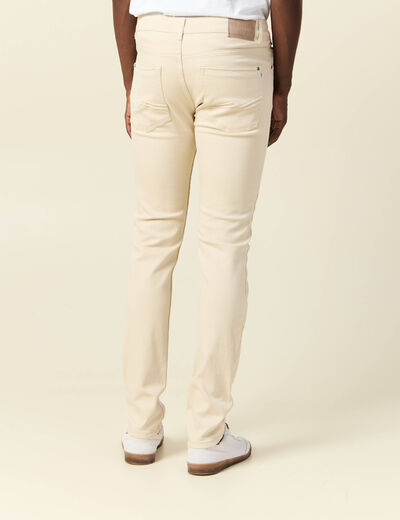 Jeans slim ecru homme